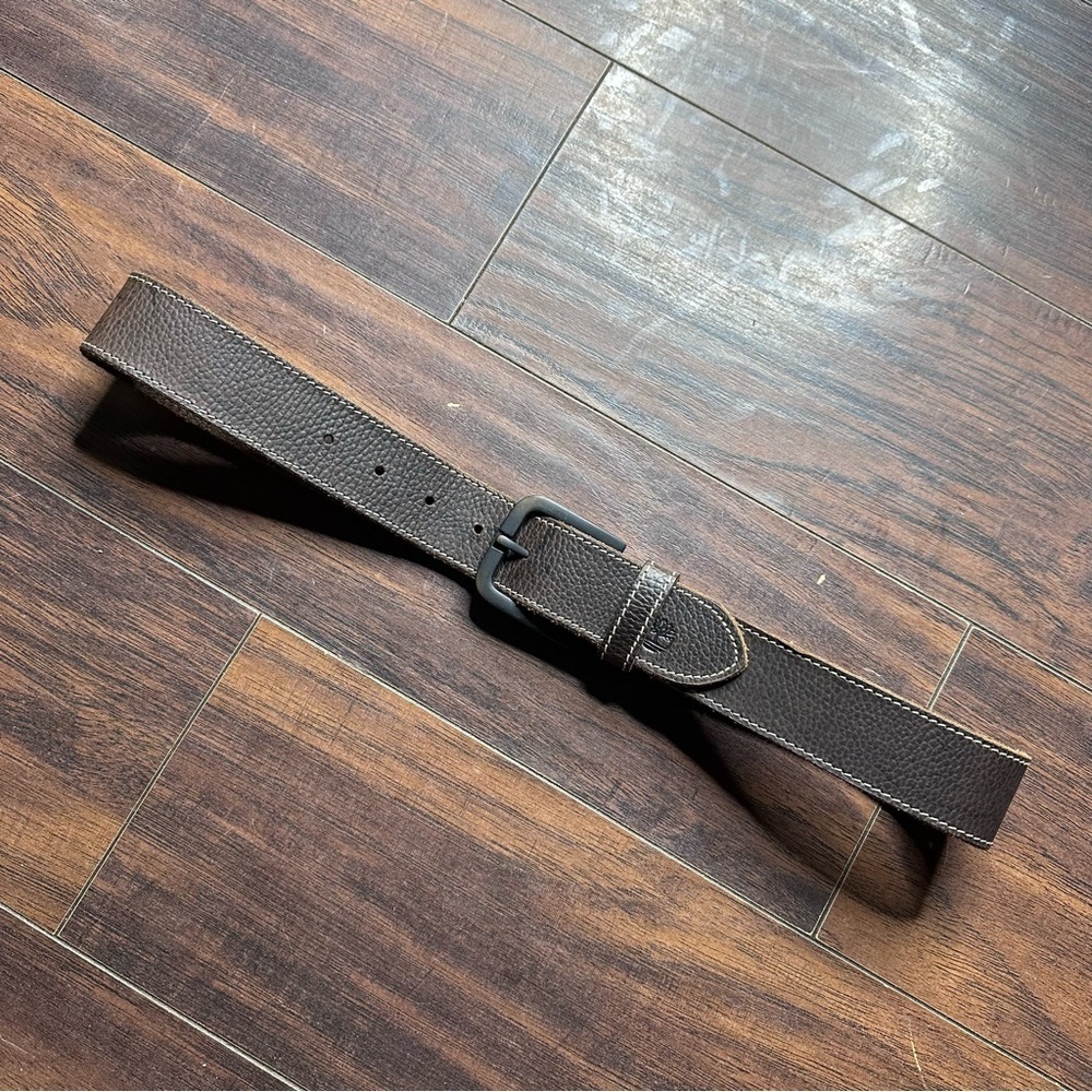 Timberland Brown Thick Heavy Duty Leather Belt